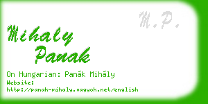 mihaly panak business card
