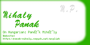 mihaly panak business card